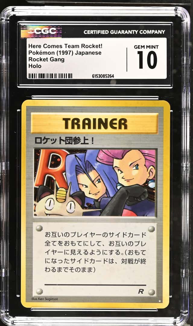 1997 Pokemon Japanese Rocket Gang Holo Here Comes Team Rocket! CGC 10 GEM MINT