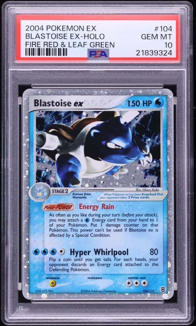 2004 Pokemon EX Fire Red & Leaf Green Holo Blastoise EX #104 PSA 10 GEM MINT