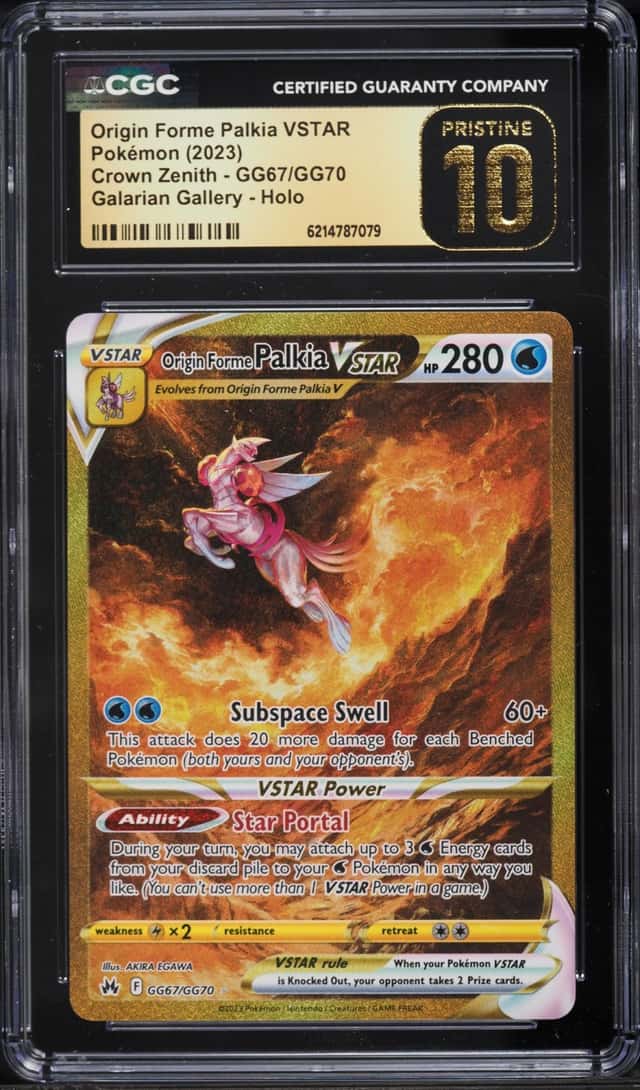 2023 Pokemon SWSH Crown Zenith Gold Rare Origin Forme Palkia VSTAR #GG67 CGC 10 PRISTINE