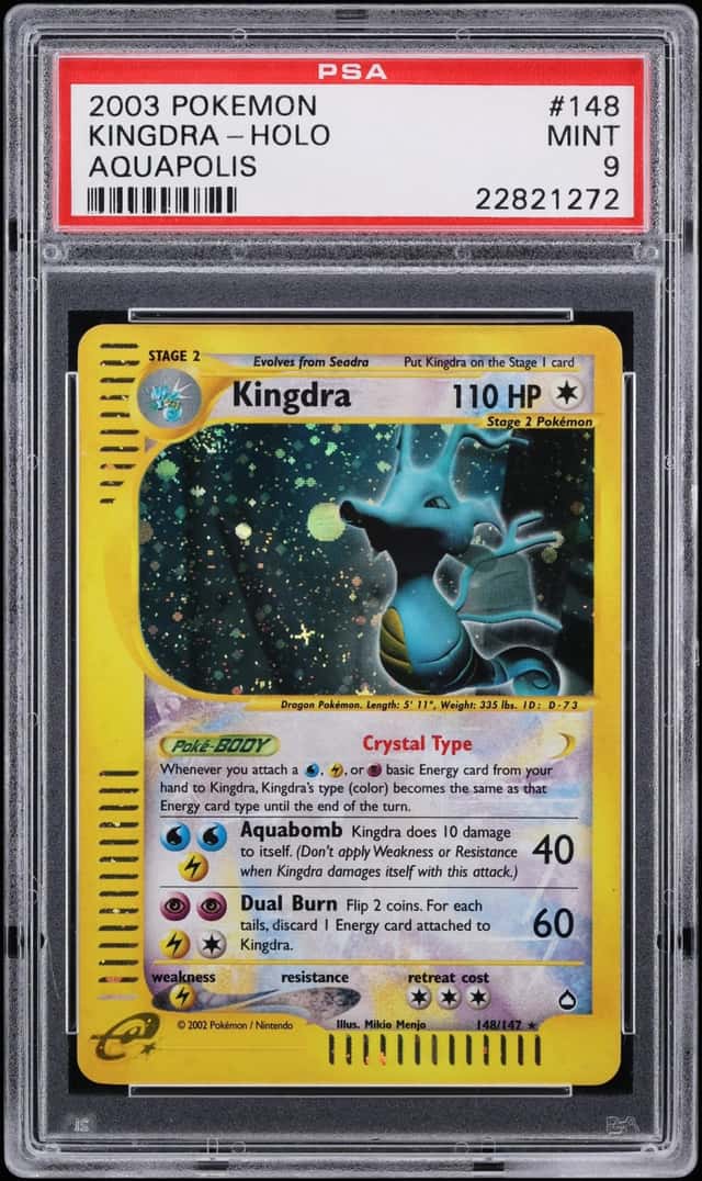 2003 Pokemon Aquapolis Holo Kingdra #148 PSA 9 MINT