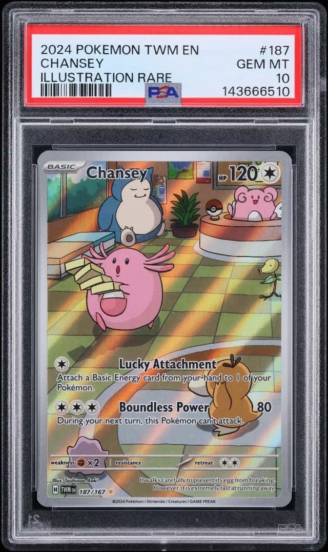 2024 Pokemon Scarlet & Violet Twilight Masquerade IR Chansey #187 PSA 10 GEM MINT