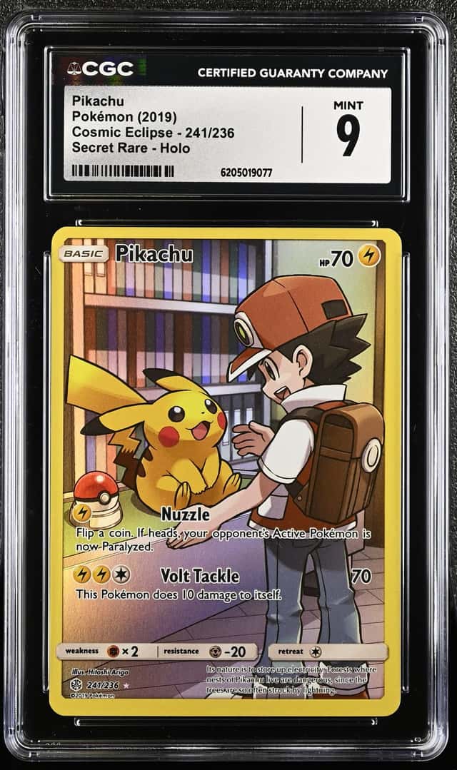 2019 Pokemon Sun & Moon Cosmic Eclipse CHR Pikachu #241 CGC 9 MINT