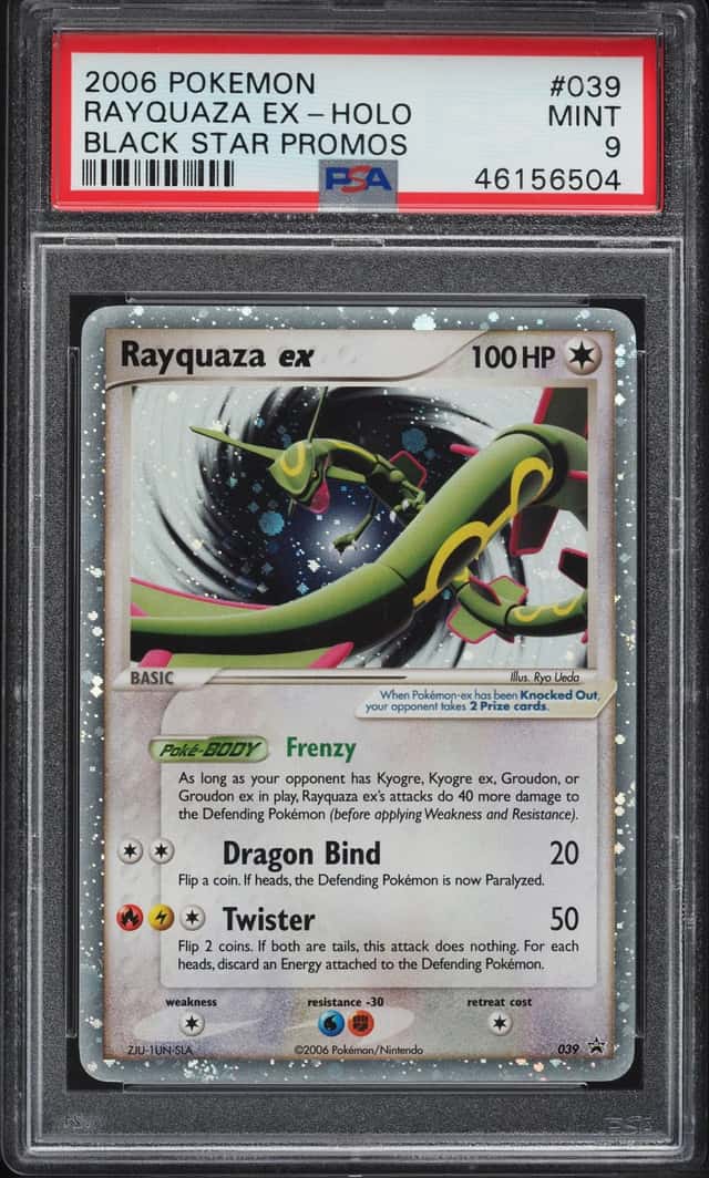 2006 Pokemon Black Star Promo Holo Rayquaza Ex #39 PSA 9 MINT