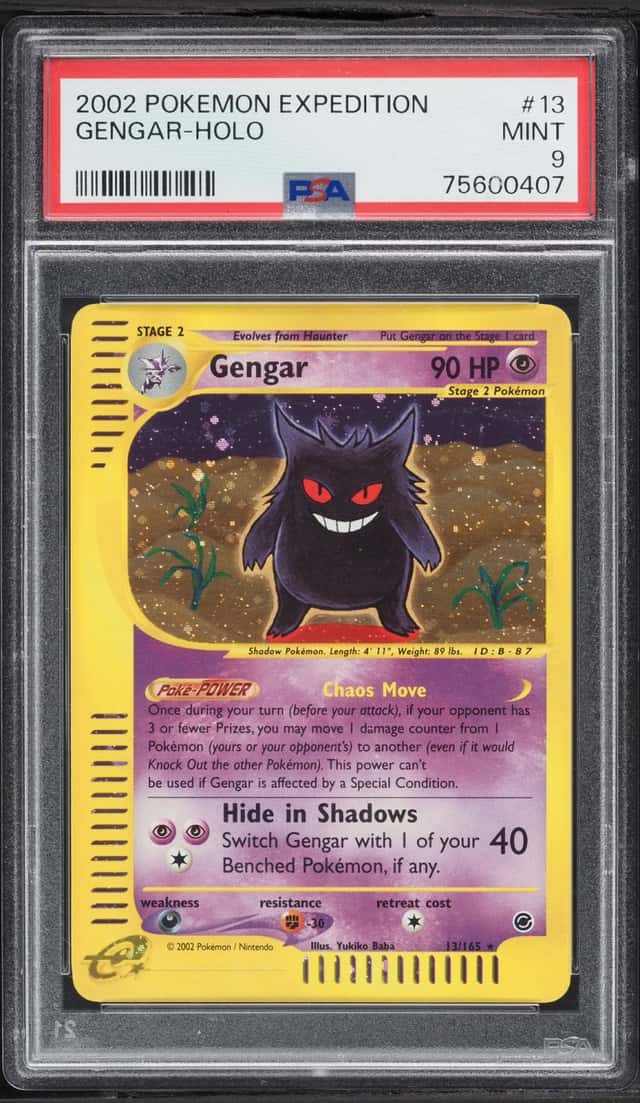 2002 Pokemon Expedition Holo Gengar #13 PSA 9 MINT
