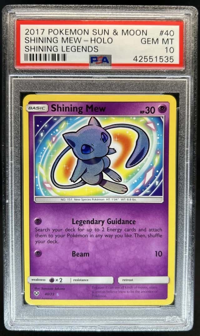 2017 Pokemon Shining Legends Mew #40/73 PSA 10 GEM MINT