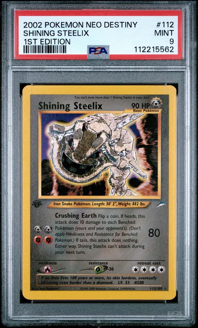 2002 Pokemon Neo Destiny 1st Edition #112 Shining Steelix PSA 9 MINT