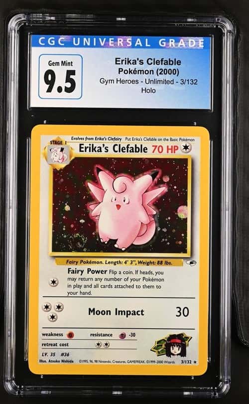 CLEFABLE 2000 POKEMON GYM HEROES 3/132 RARE HOLO CGC 9.5 Q0M-659
