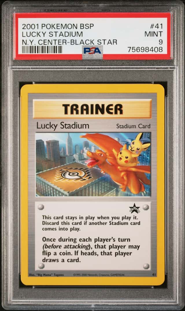 2001 Pokemon BSP NY Center #41 Lucky Stadium PSA 9 MINT