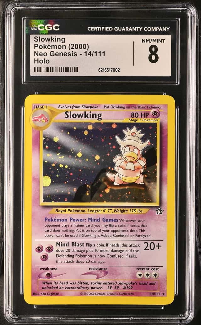 Slowking 14/111 Neo Genesis Holo Pokemon Card WOTC CGC 8