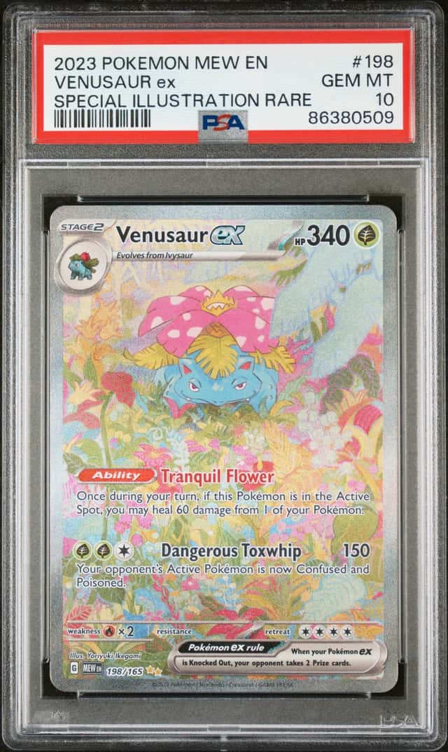 2023 Pokémon 151 English #198 Venusaur EX PSA 10 Gem Mint