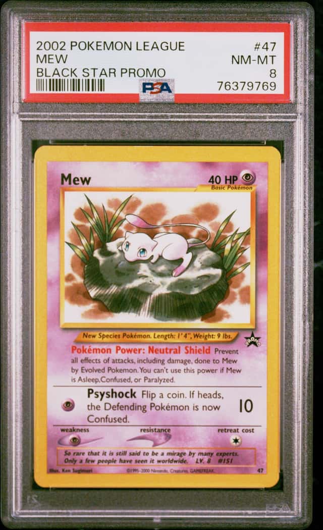 2002 Pokemon League Black Star Promo #47 Mew PSA 8