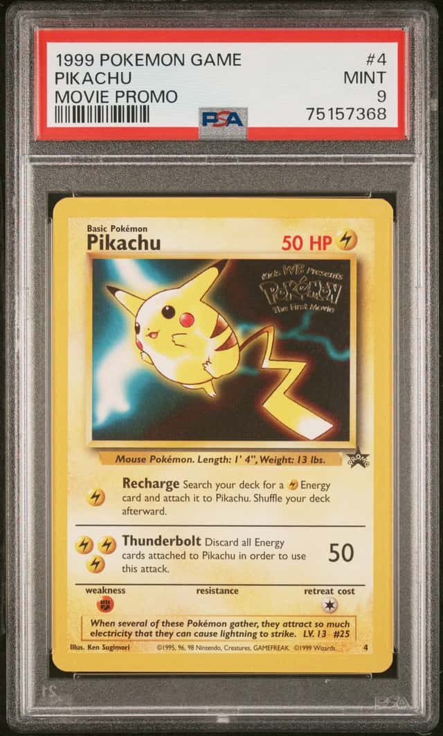 1999 Pokemon Game Movie #4 Pikachu Movie Promo PSA 9 MINT