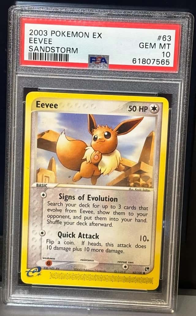 2003 POKEMON EX SANDSTORM 63/10 EEVEE PSA 10 *LOW POP 71*