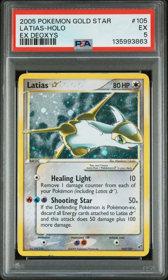 2005 Pokemon EX Deoxys Latias Holo #105/107 PSA 5