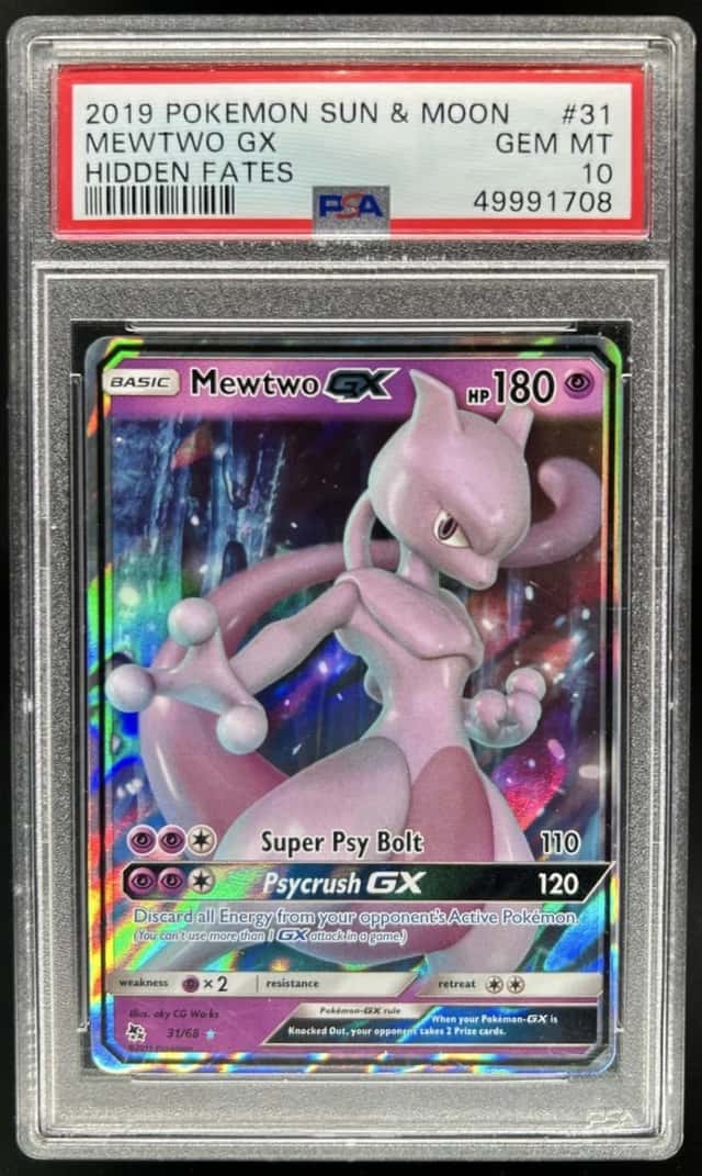 2019 Pokemon SM Hidden Fates Mewtwo GX #31/68 PSA 10 GEM MINT