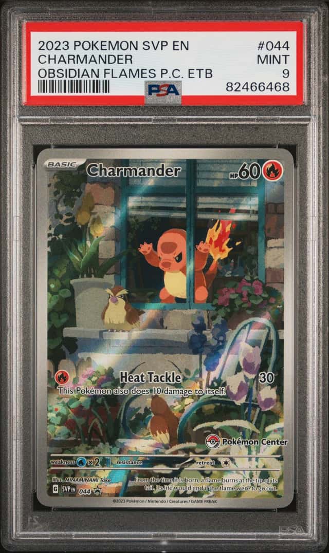 2023 Pokemon Center SVP EN Obsidian Flames ETB #044 Charmander PSA 9 MINT