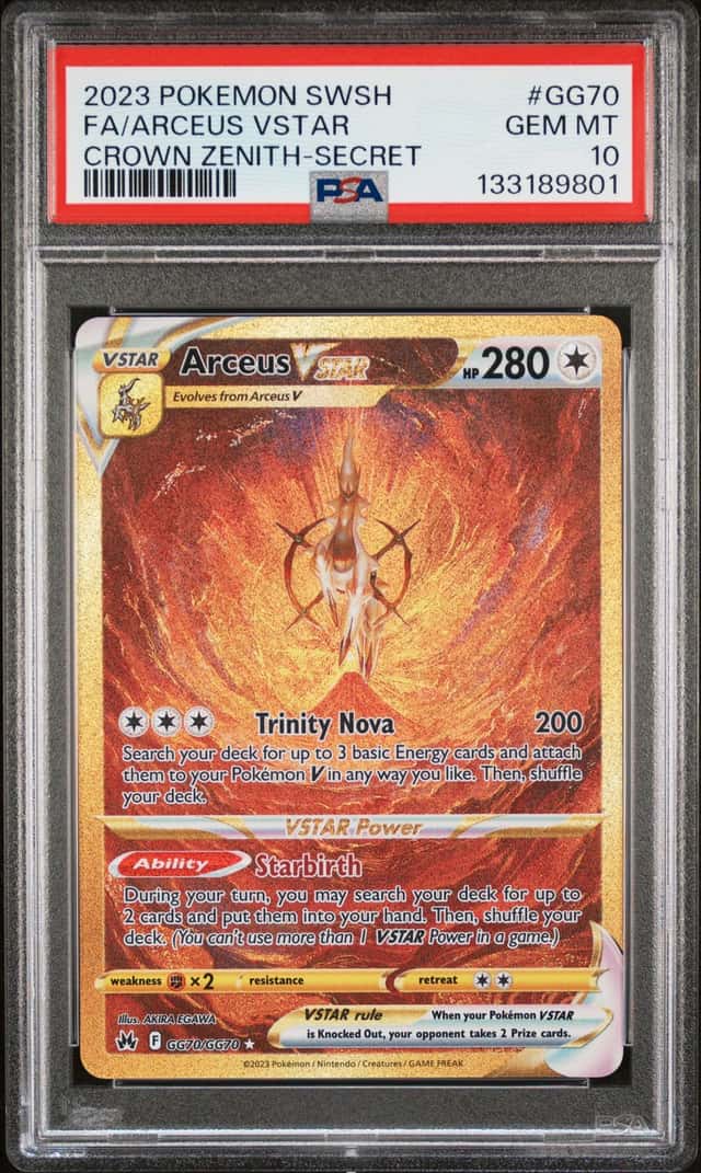 2023 Pokemon SWSH Crown Zenith Arceus VSTAR Galarian Gallery #GG70/GG70 PSA 10