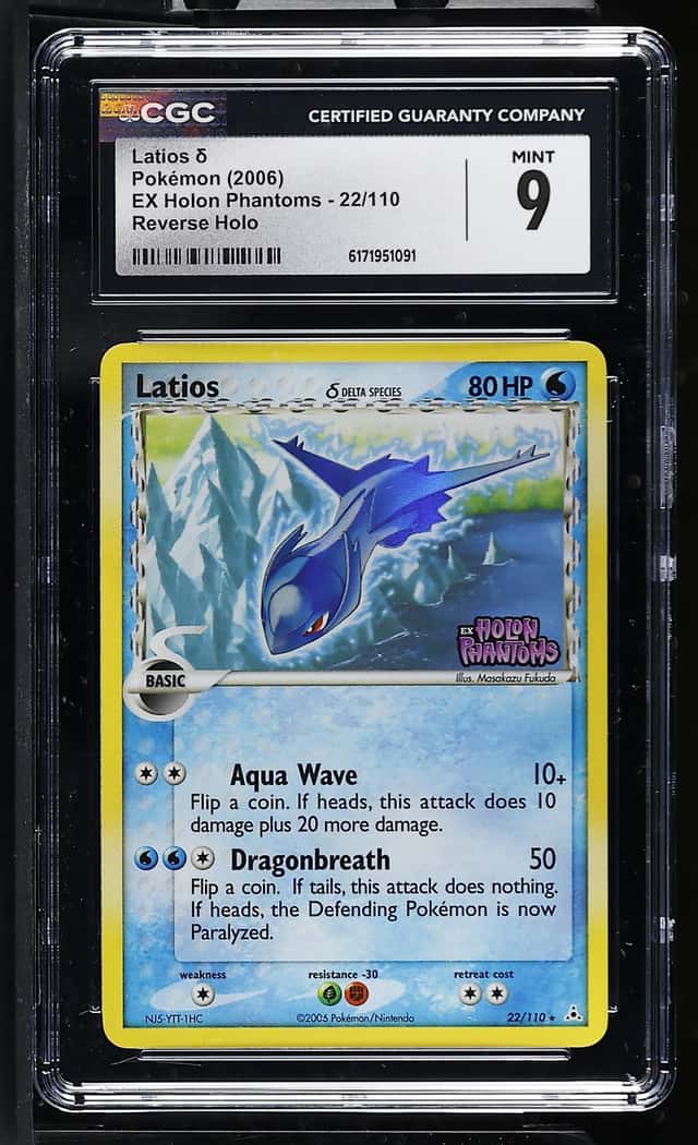 Pokemon Latios Delta Species 22/110 Holon Phantoms Reverse Holo Stamped CGC 9