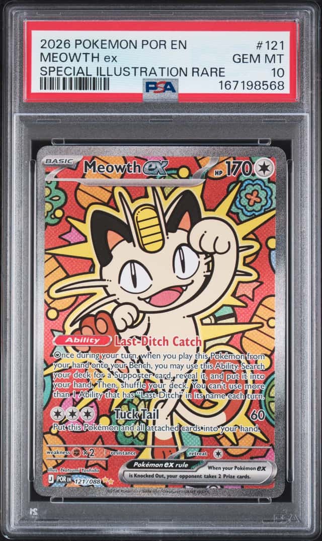 2026 Pokemon Meowth ex Special Illustration Rare #121/088 PSA 10 (68)