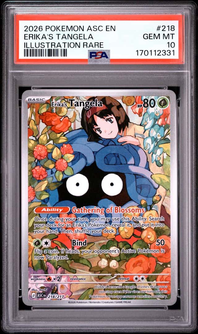 2026 POKEMON ASC EN-ASCENDED HEROES ILLUSTRATION RARE ERIKA'S TANGELA PSA 10