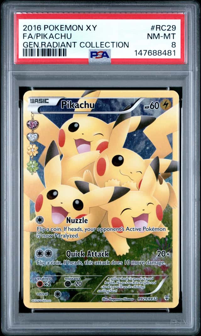 2016 Pokemon Generations Pikachu #RC29/RC32 PSA 8