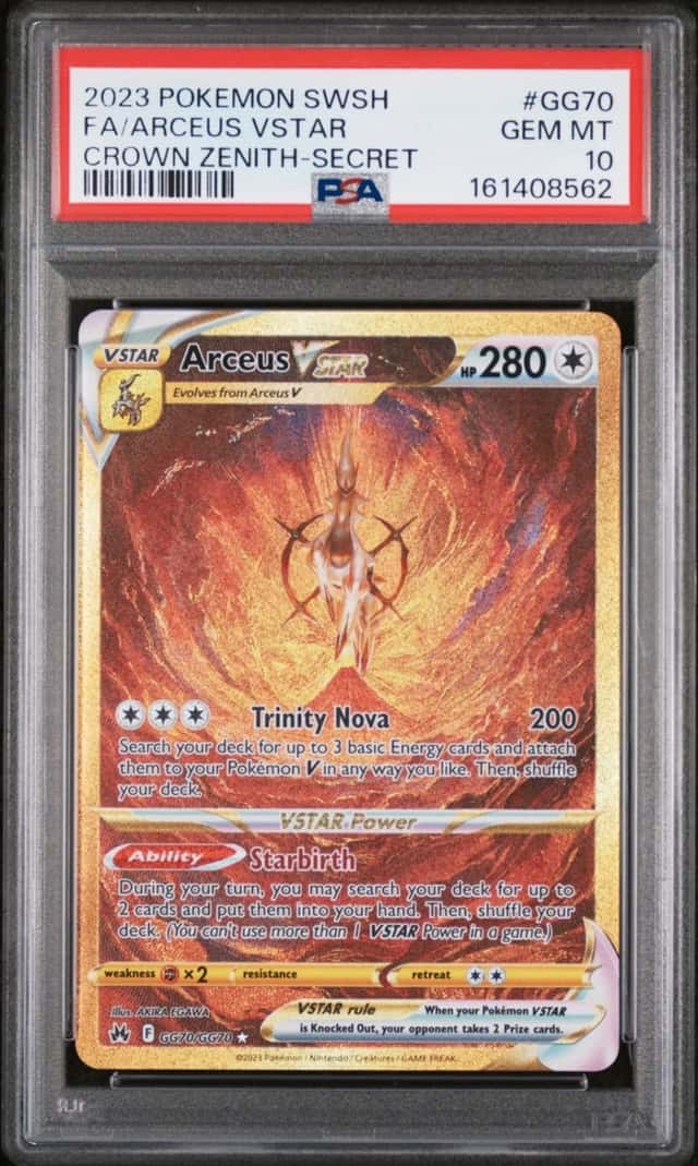 Pokemon Arceus Vstar Sword Shield Crown Zenith GG70/GG70 Secret Rare PSA 10