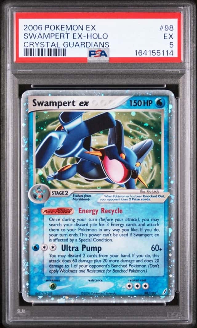 2006 POKEMON EX CRYSTAL GUARDIANS #98 SWAMPERT EX-HOLO PSA 5