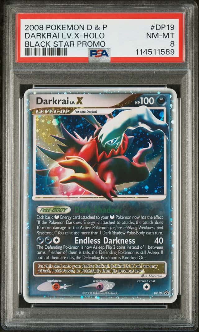 Darkrai LV. X (PSA 8) - Diamond & Pearl. Holo Black Star Promo DP19 -POKÉMON TCG