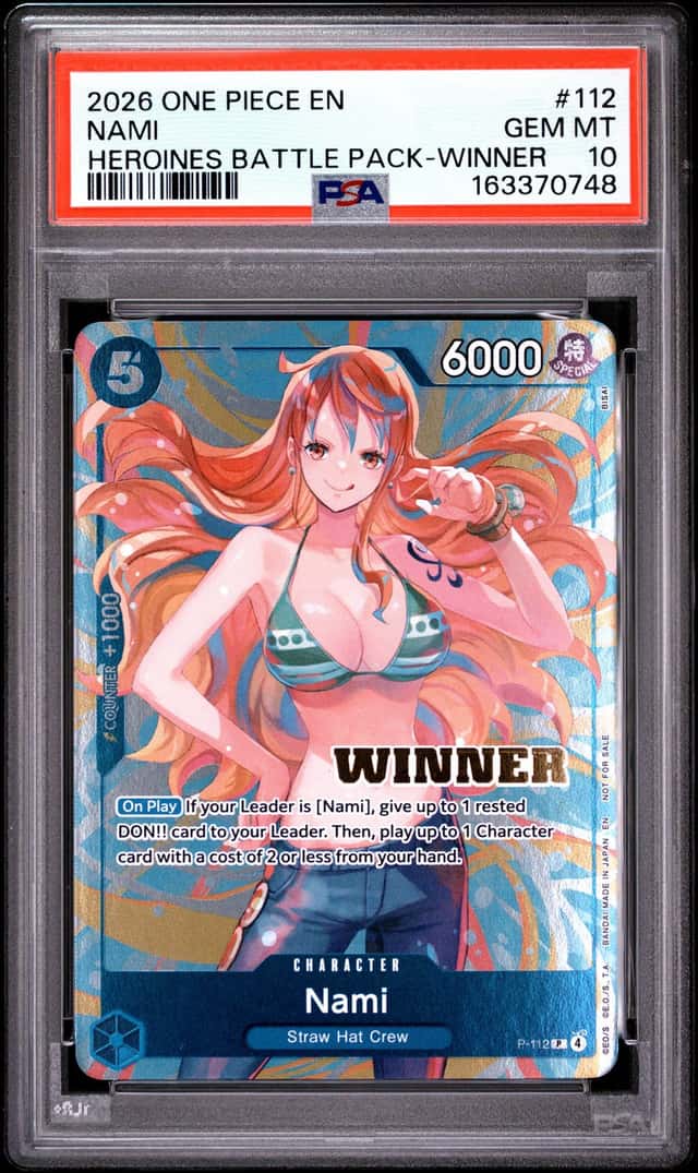 2026 One Piece Nami Heroines Battle Pack Winner #P-112 PSA 10 GEM MINT