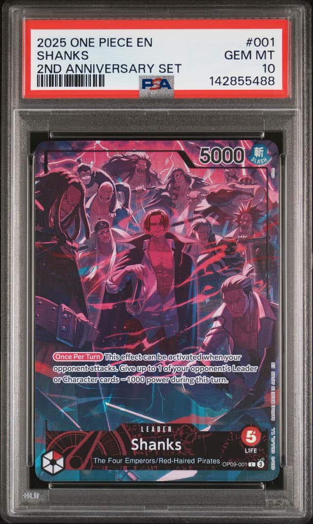 2025 One Piece Shanks 2nd Anniversary PSA 10 GEM MINT
