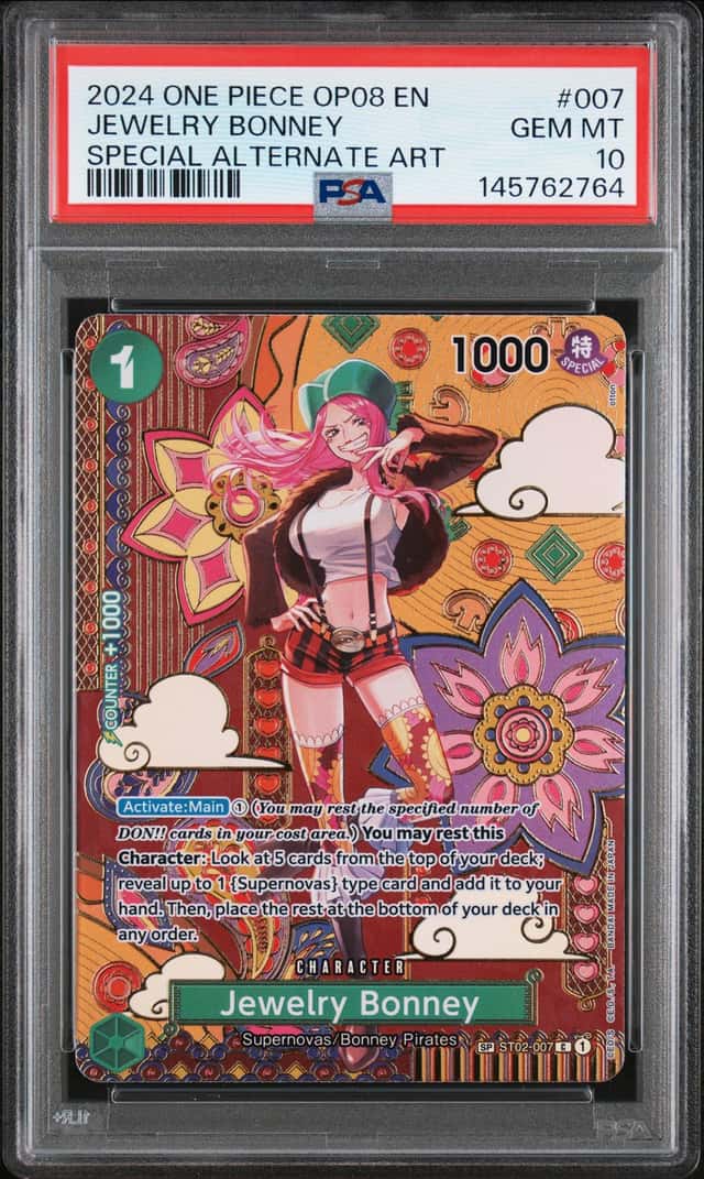 2024 One Piece Two Legends Jewelry Bonney SP #ST02-007 PSA 10 GEM MINT