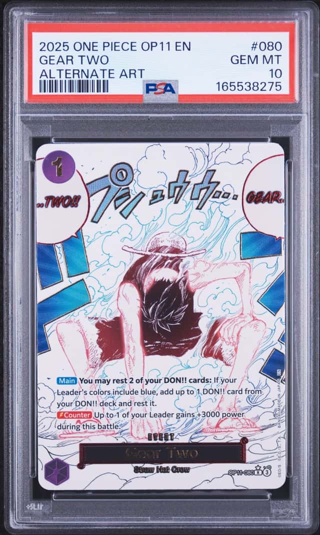 2025 One Piece A Fist of Divine Speed Alternate Art Gear Two #OP11-080