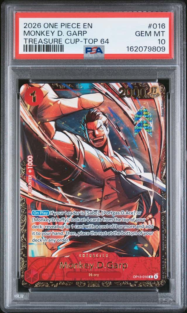 2026 One Piece Promo Treasure Cup March Top 64 Monkey D. Garp #OP13-016