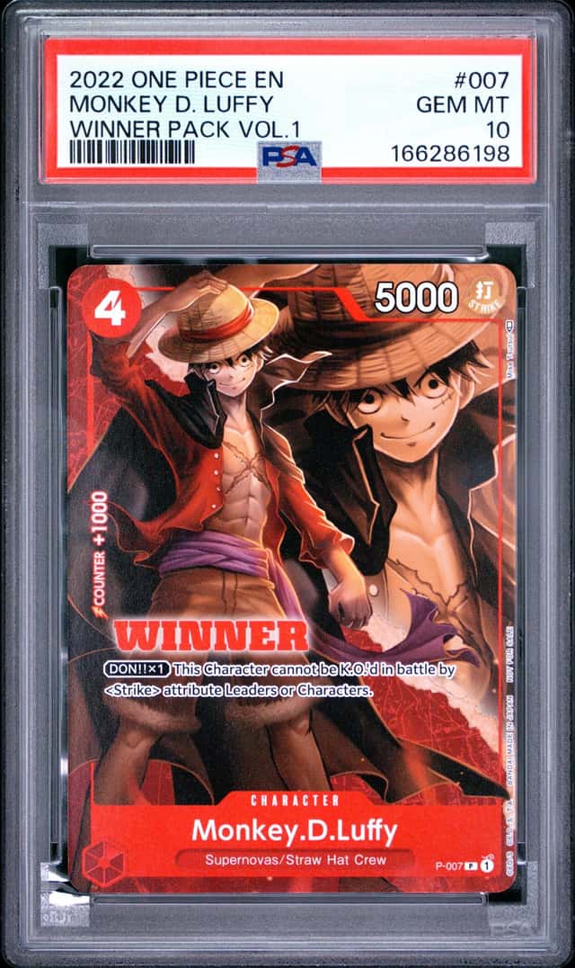2022 One Piece Promo Winner Pack Volume1 Monkey D. Luffy #P-007