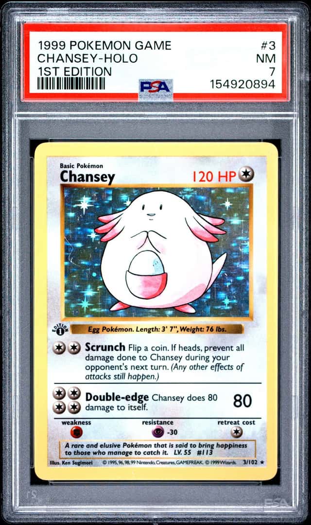 1999 Pokemon Base Set 1st Edition Holo Chansey #3