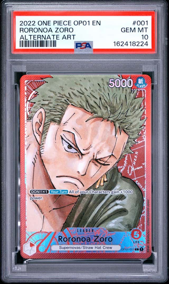 2022 One Piece Romance Dawn Alternate Art Roronoa Zoro #OP01001