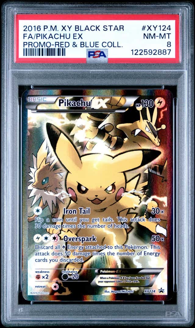 2016 Pokemon XY Black Star Promo Red and Blue Collection Pikachu Ex #XY124