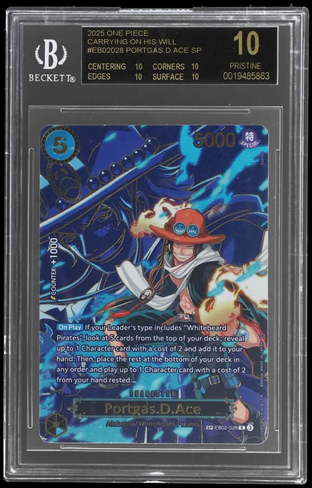 2025 One Piece Carrying On His Will Special Alternate Art Portgas D. Ace #EB02-028