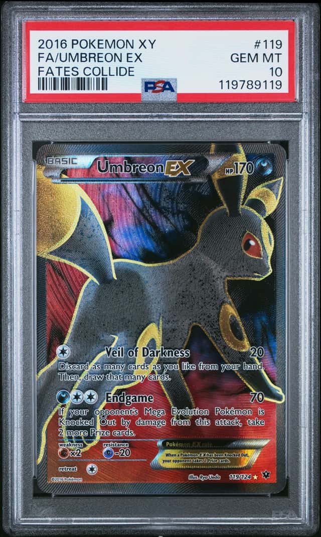 2016 Pokemon XY Fates Collide Ultra Rare Umbreon Ex #119