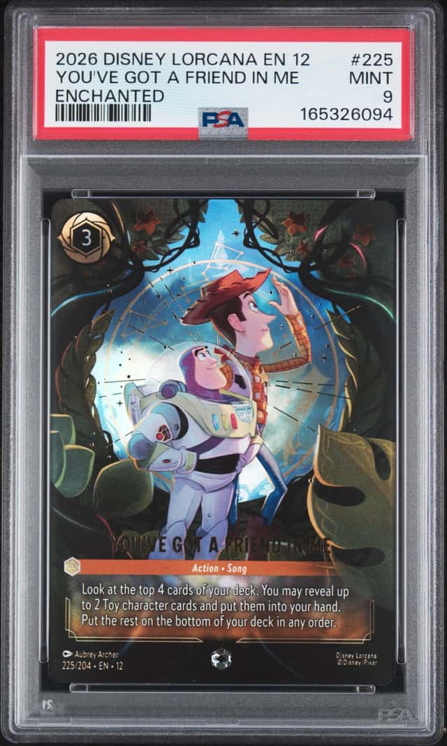 2026 Disney Lorcana: You've Got a Friend in Me Enchanted #225/204 PSA 9