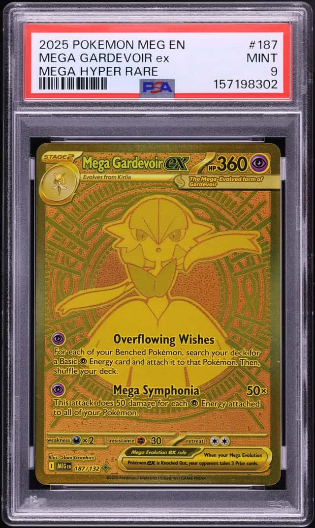 2025 Pokemon Mega Evolution MHR Mega Gardevoir ex #187 PSA 9 MINT