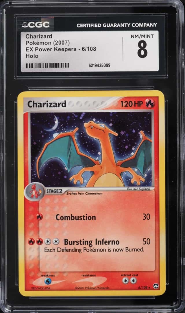 2007 Pokemon EX Power Keepers Holo Charizard #6 CGC 8 NM-MT