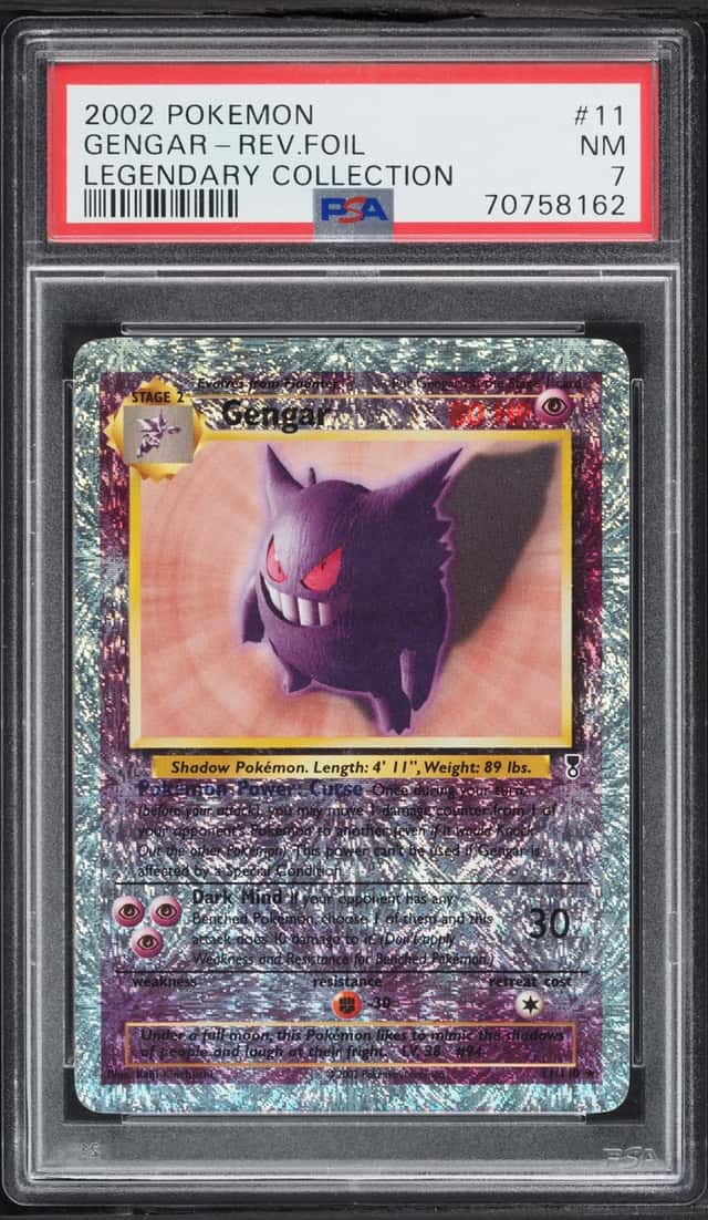 2002 Pokemon Legendary Collection Reverse Holo Gengar #11 PSA 7 NRMT