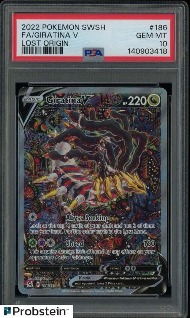 2022 Pokemon SWSH Lost Origin #186 FA Giratina V PSA 10 GEM MINT