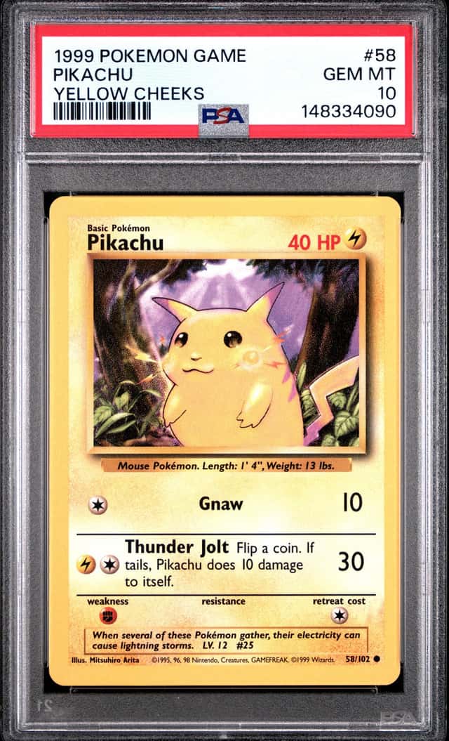 The Pokémon Company Pikachu Yellow Cheeks PSA 10