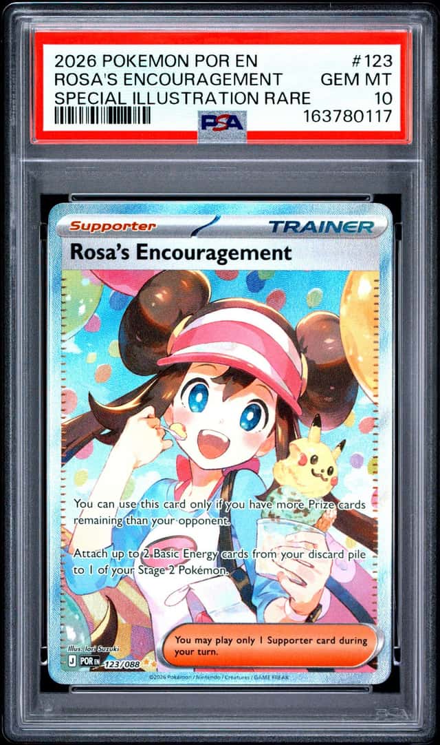 2026 Pokemon Rosa's Encouragement Special Illustration Rare #123/088 PSA 10