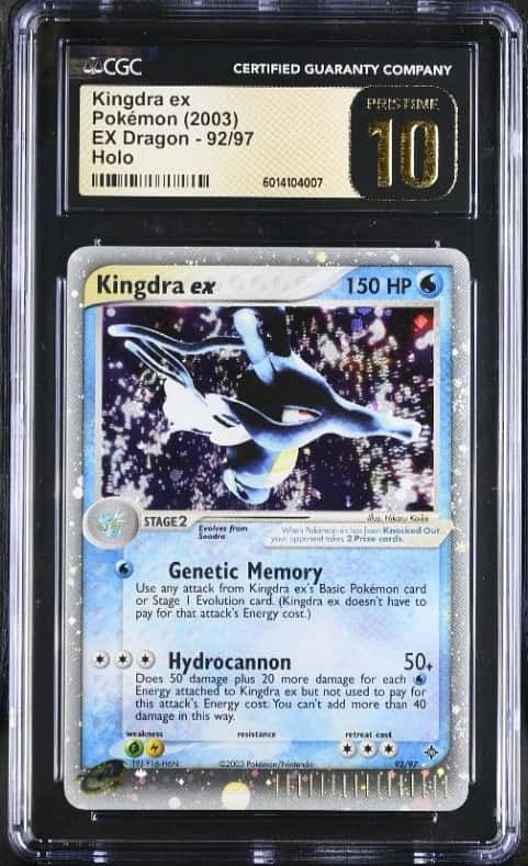 Pokémon Kingdra ex 2003 EX Dragon #92/97 Holo CGC PRISTINE 10 *POP 7*