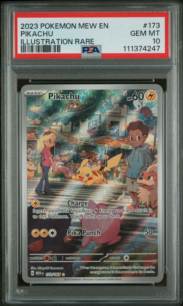 2023 Pokemon SV 151 Pikachu Illustration Rare #173/165 PSA 10 GEM MINT