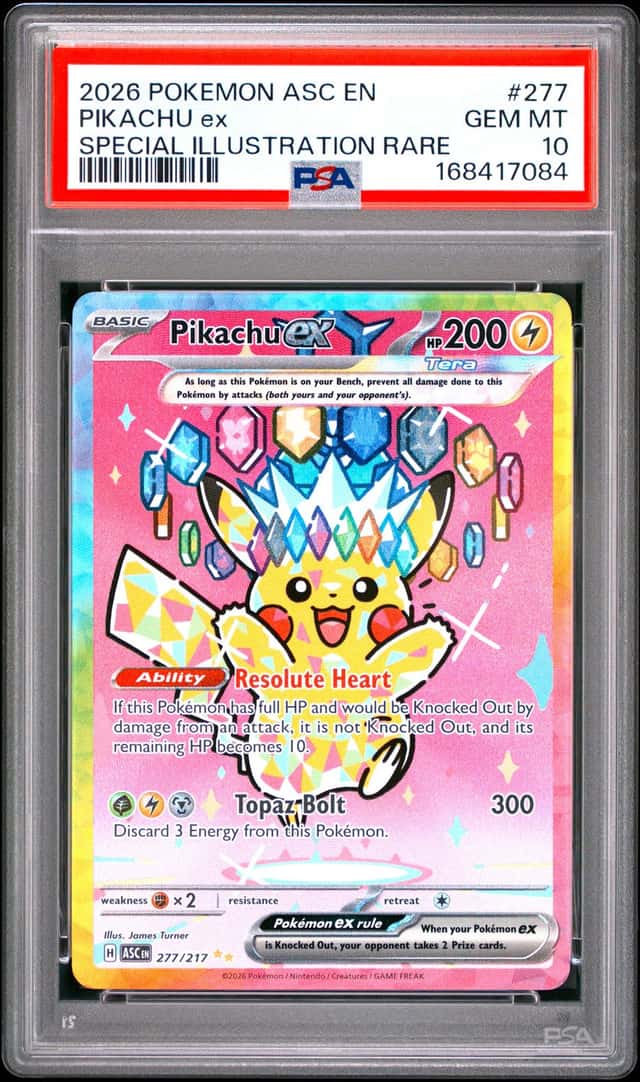2026 Pokemon Pikachu ex Special Illustration Rare #277/217 PSA 10