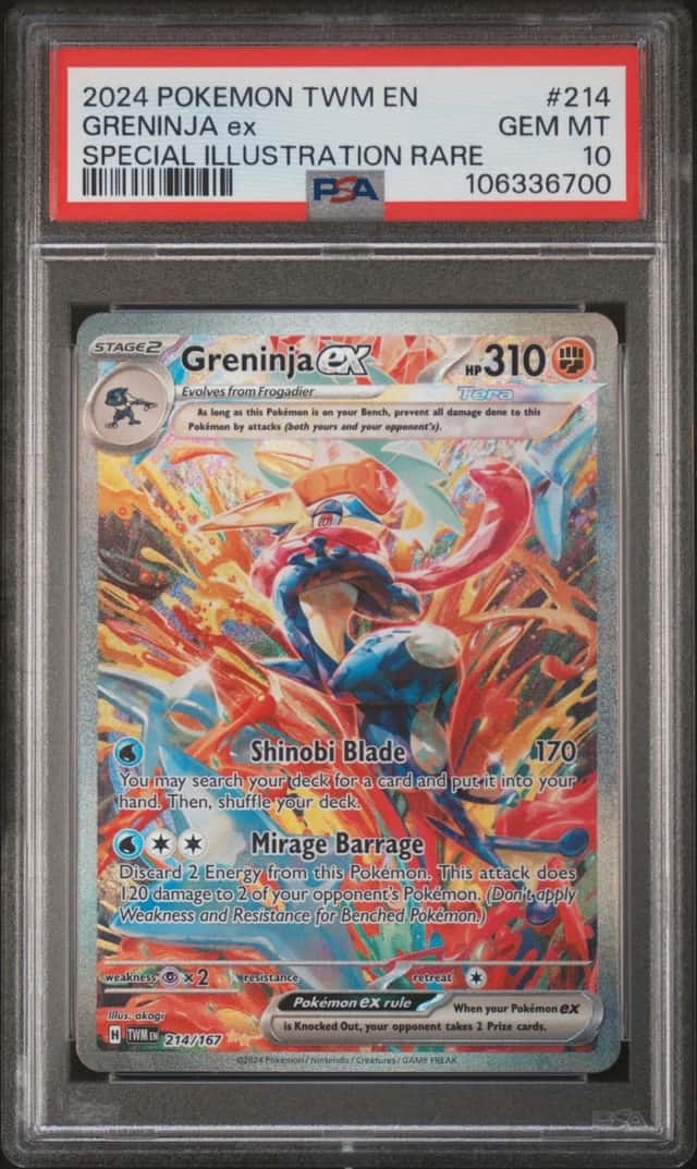 2024 POKEMON TWILIGHT MASQUERADE SPECIAL ILLUSTRATION RARE GRENINJA EX PSA 10